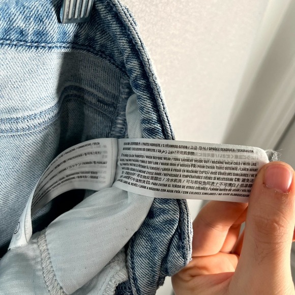 Hollister Dad Jeans Womens 000R Blue Denim Ultra High Rise Light Wash Straight - Picture 6 of 9